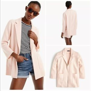 J.Crew Sophie Wool Blend Sweater Blazer Blush Pink
